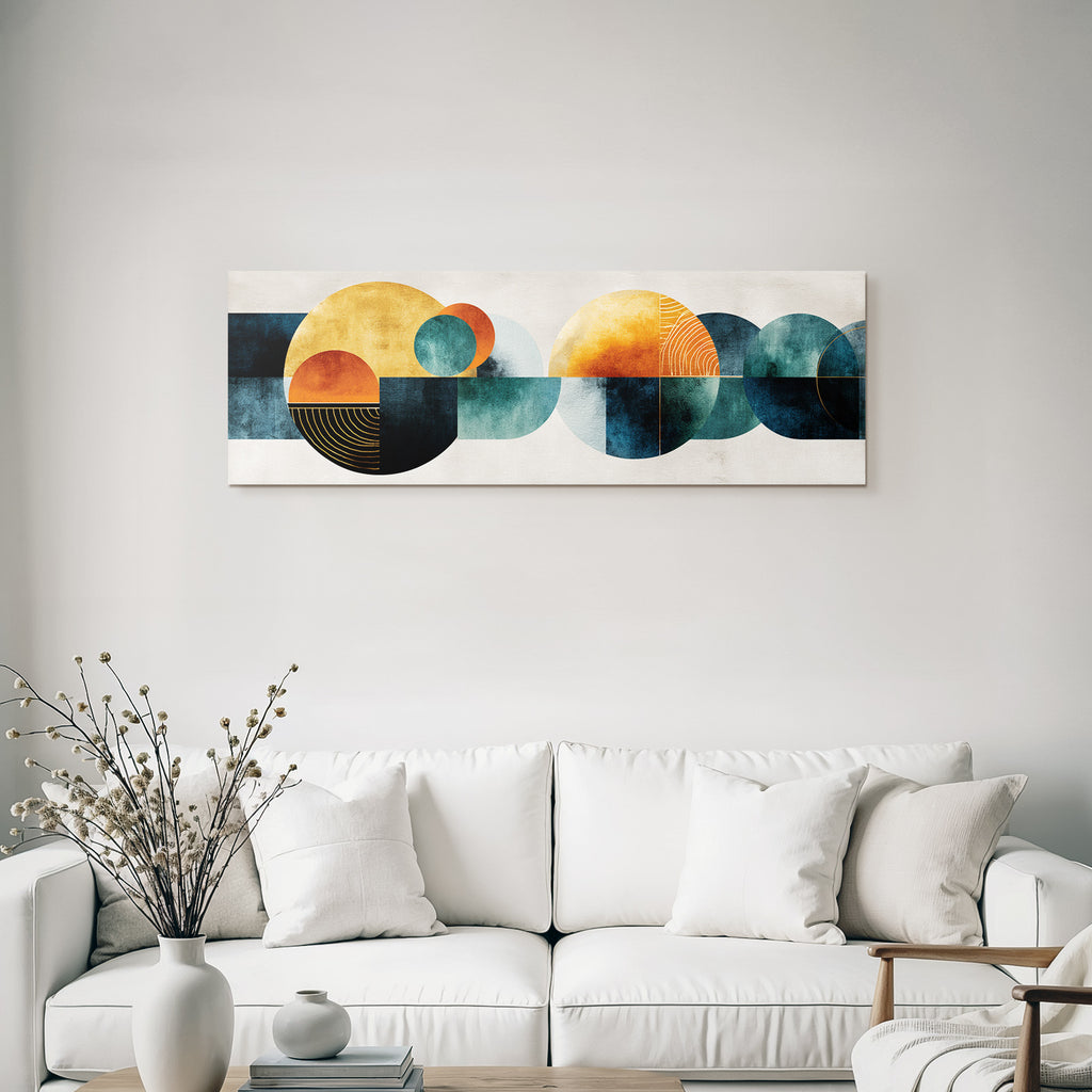 Abstrakte Geometrische Formen Kreise Und Bogen Erdige Farben Texturen