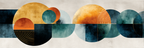 Abstrakte Geometrische Formen Kreise Und Bogen Erdige Farben Texturen | Mid Century Modern | Einrichtungsstile