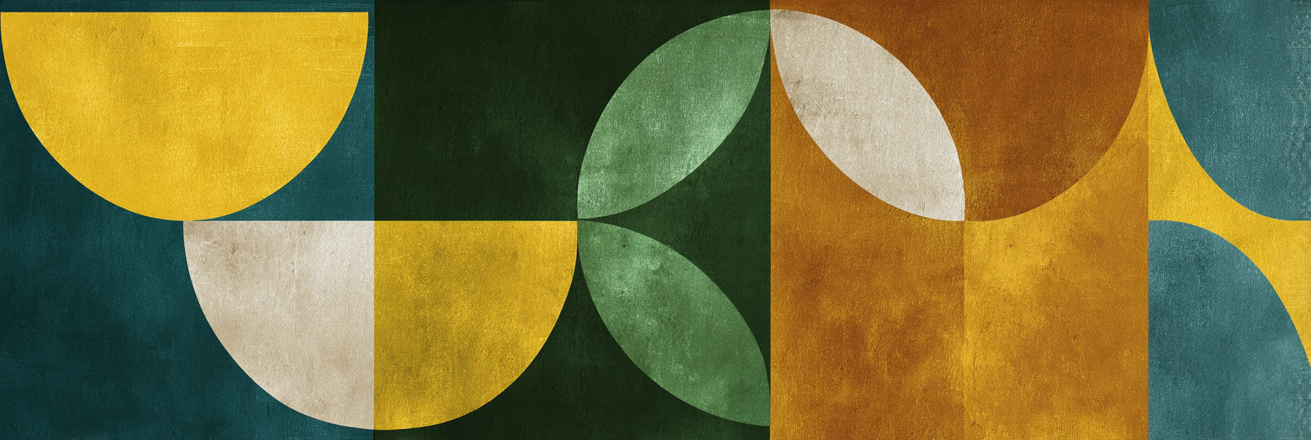 Abstrakte Geometrische Gestaltung Warmtoene Gelb Gruen Orange Hintergrund Jpg | Mid Century Modern | Einrichtungsstile