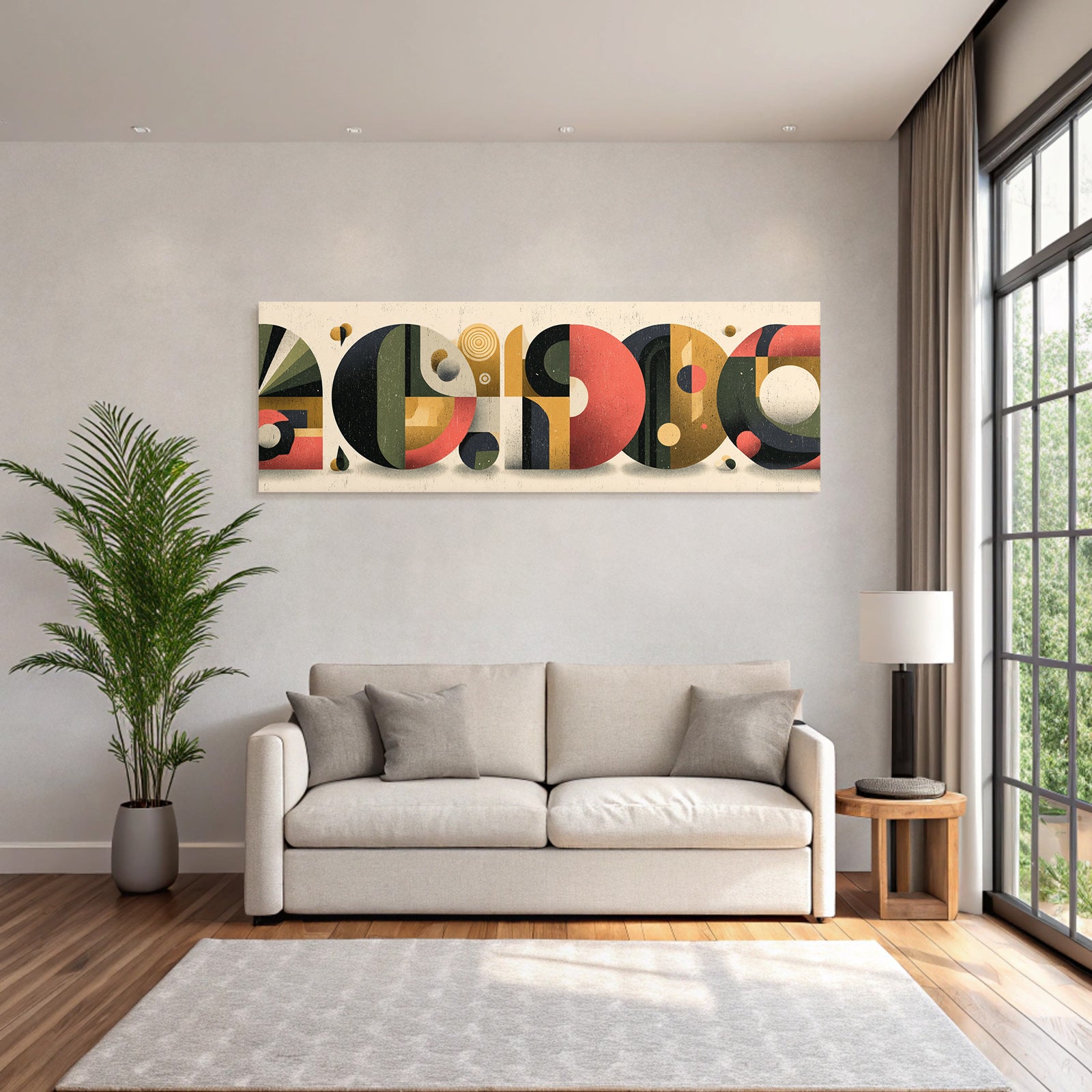 Abstrakte Grafik Design Geometrische Formen Farben Rot Gruen Gelb Schwarz Texturiert