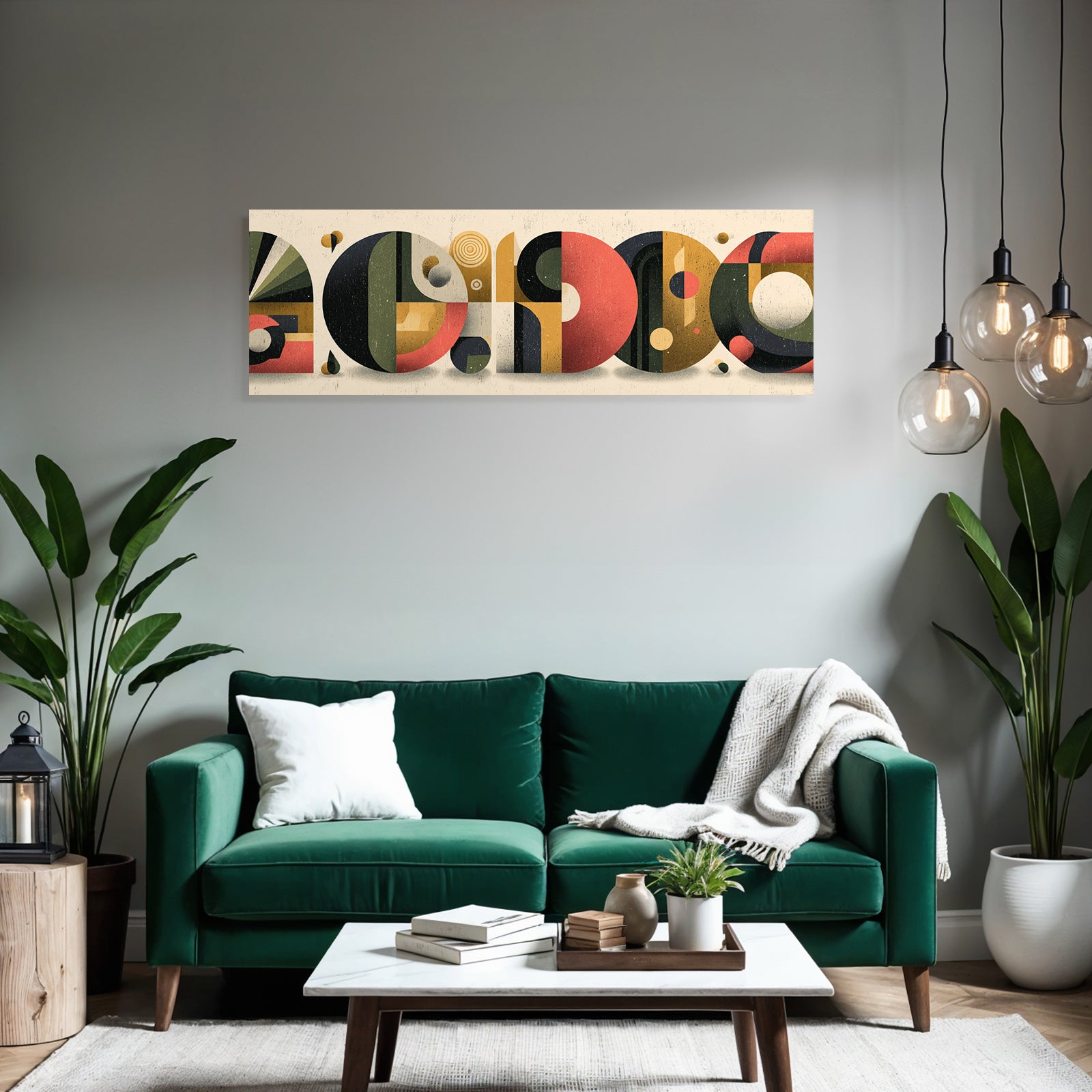 Abstrakte Grafik Design Geometrische Formen Farben Rot Gruen Gelb Schwarz Texturiert