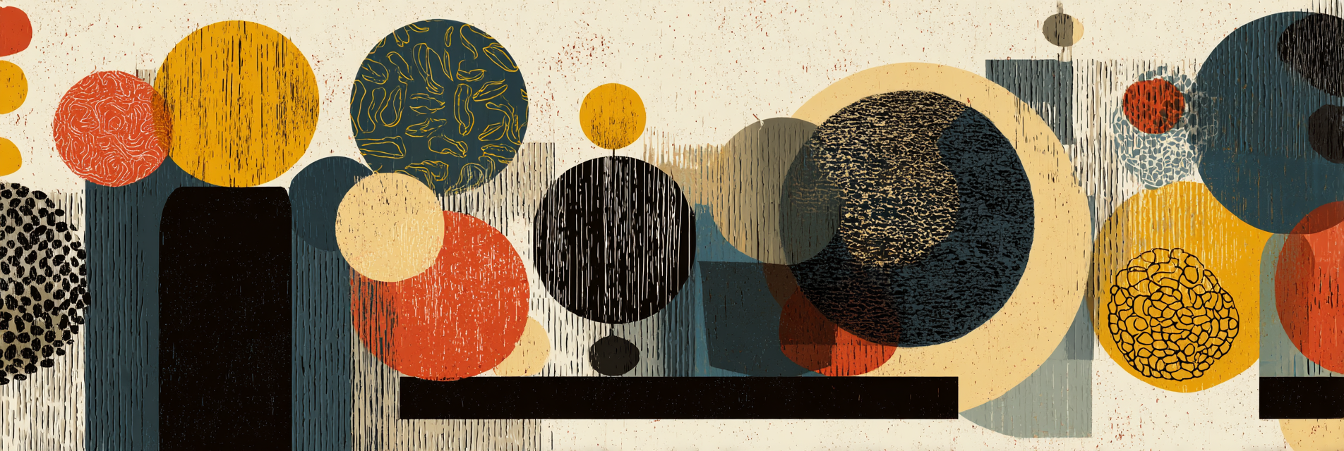 Abstrakte Illustration Farbenformen Jpg | Mid Century Modern | Einrichtungsstile