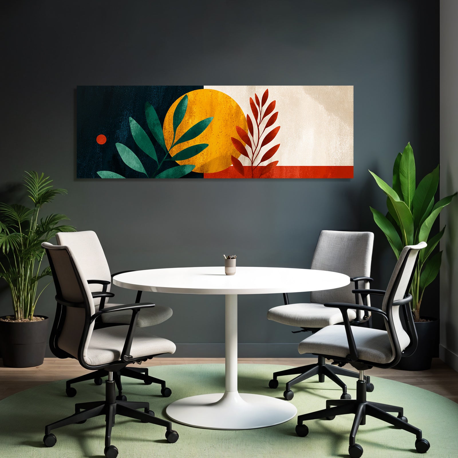 Abstrakte Illustration Geometrische Formen Gelbes Kreisblatt Png
