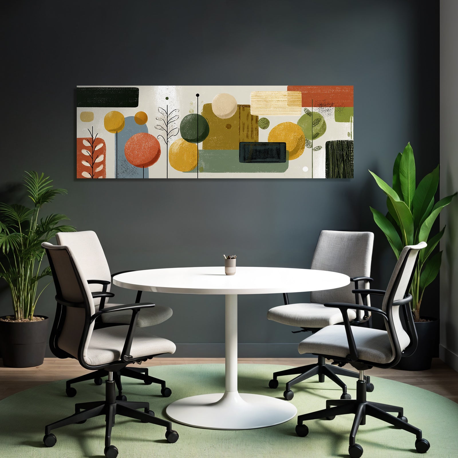 Abstrakte Illustration Mit Formen Farben Und Mustern