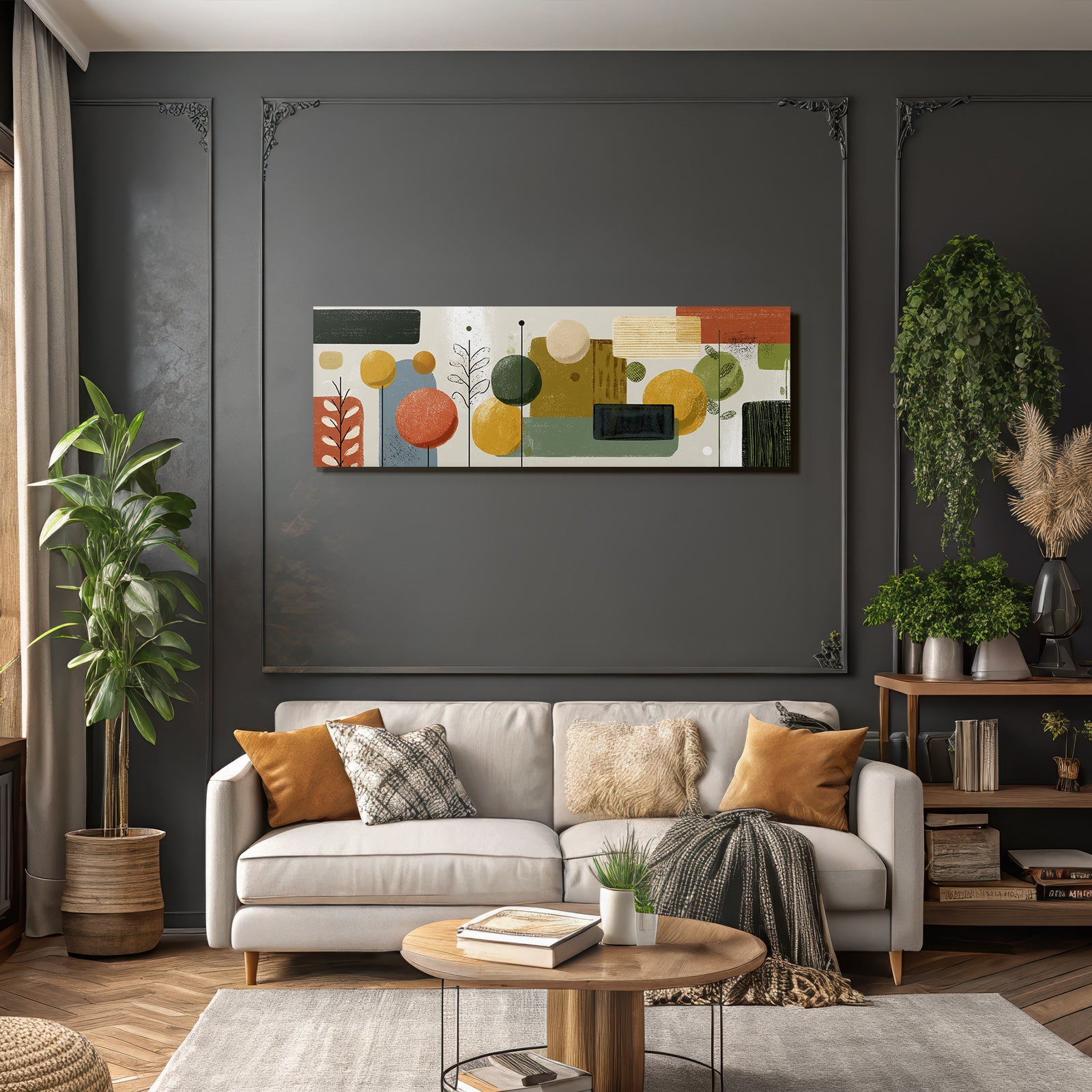 Abstrakte Illustration Mit Formen Farben Und Mustern