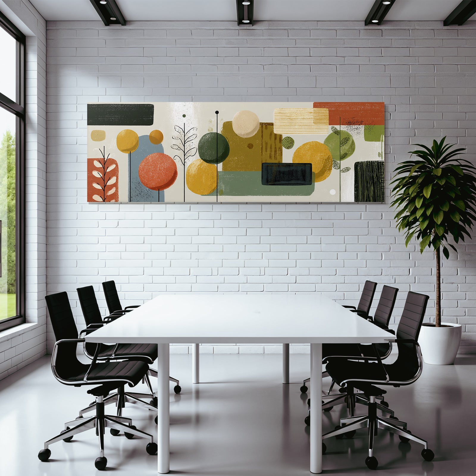Abstrakte Illustration Mit Formen Farben Und Mustern