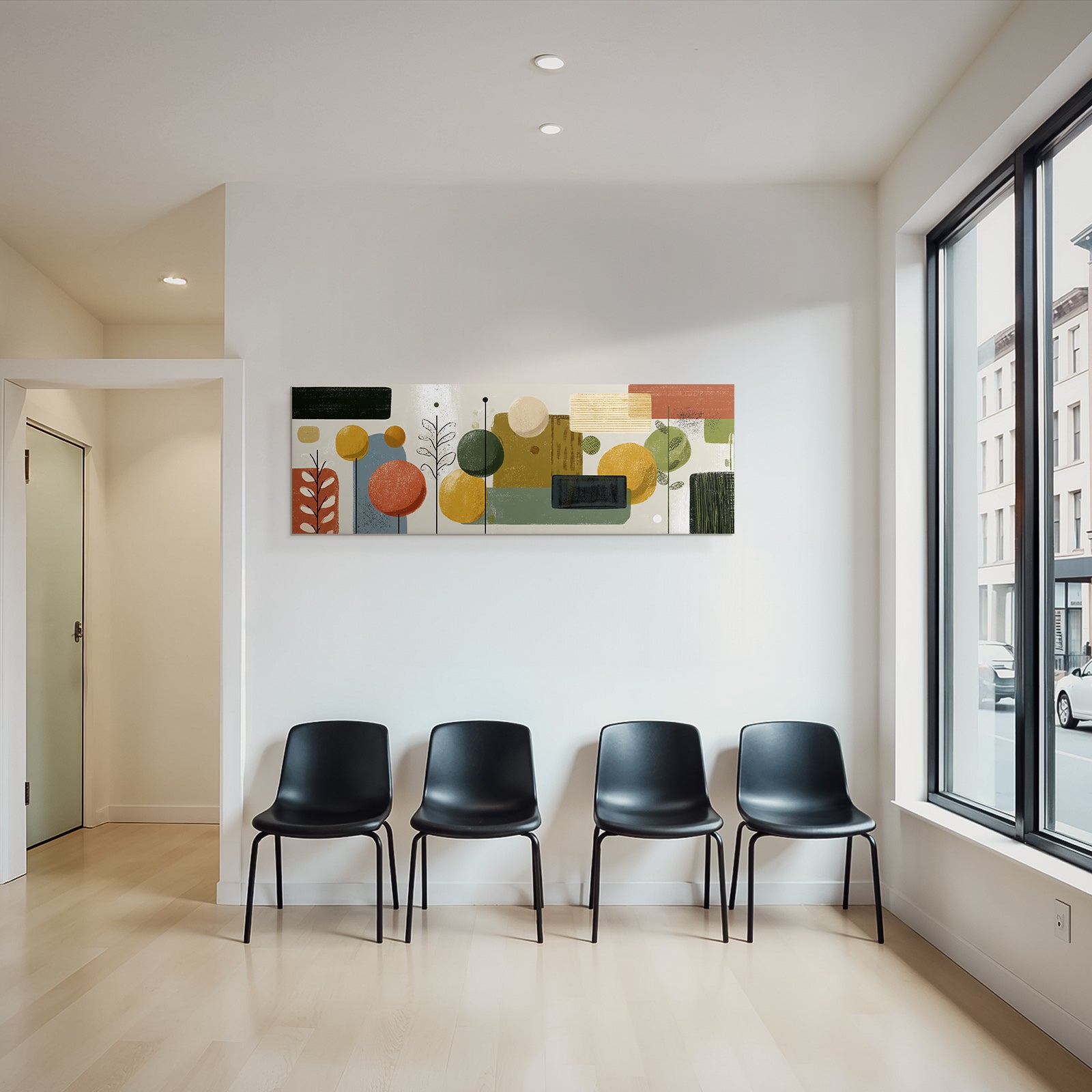 Abstrakte Illustration Mit Formen Farben Und Mustern