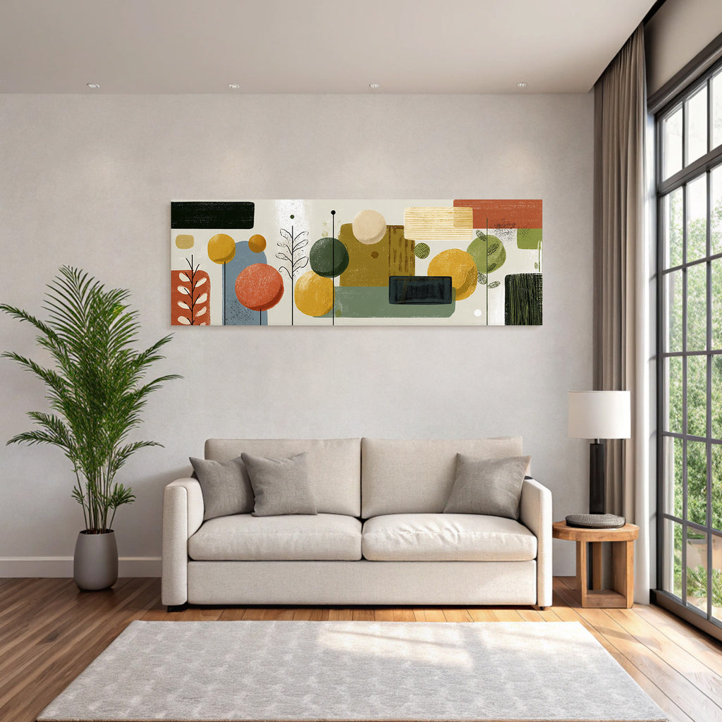 Abstrakte Illustration Mit Formen Farben Und Mustern