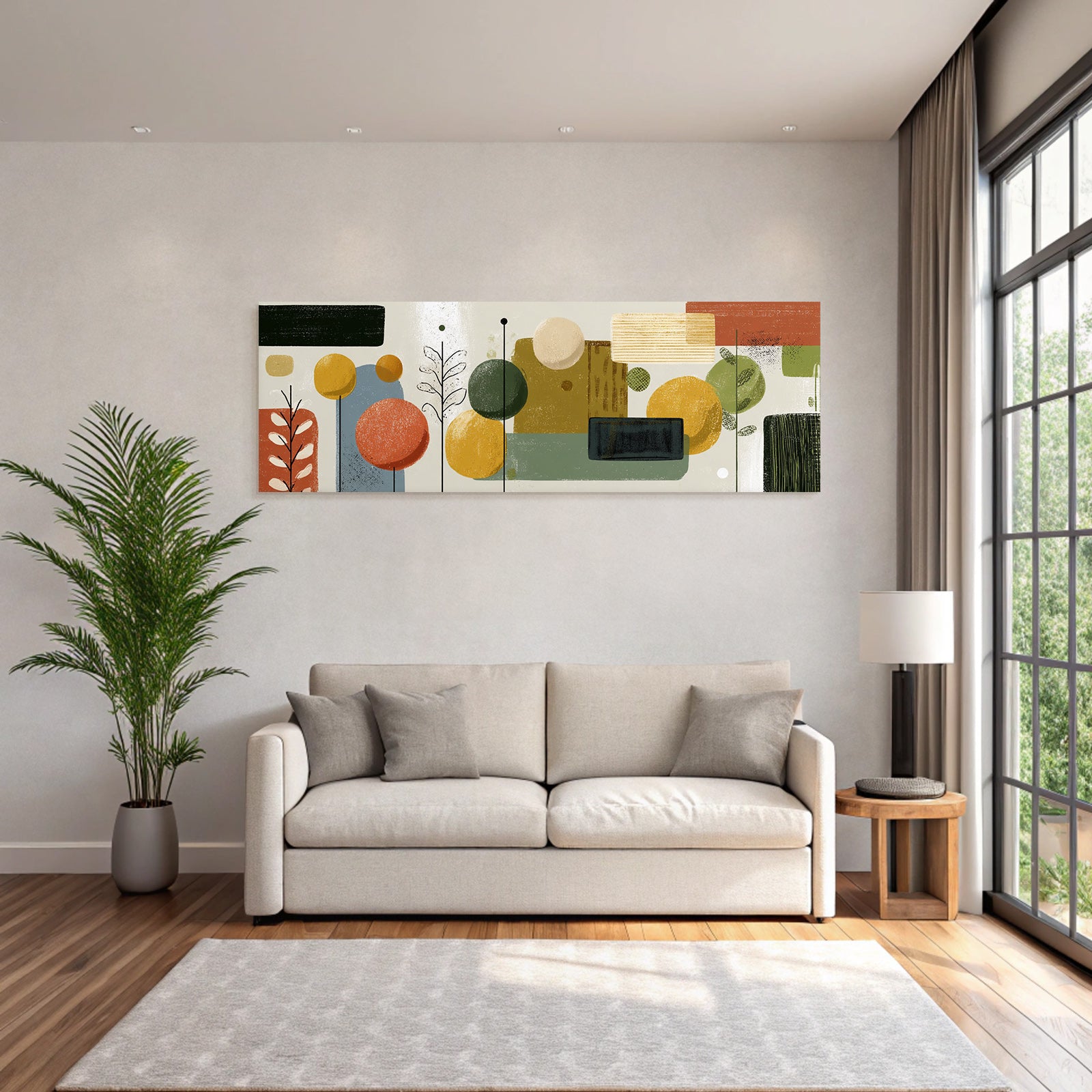 Abstrakte Illustration Mit Formen Farben Und Mustern