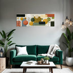 Abstrakte Illustration Mit Formen Farben Und Mustern