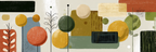Abstrakte Illustration Mit Formen Farben Und Mustern | Mid Century Modern | Einrichtungsstile