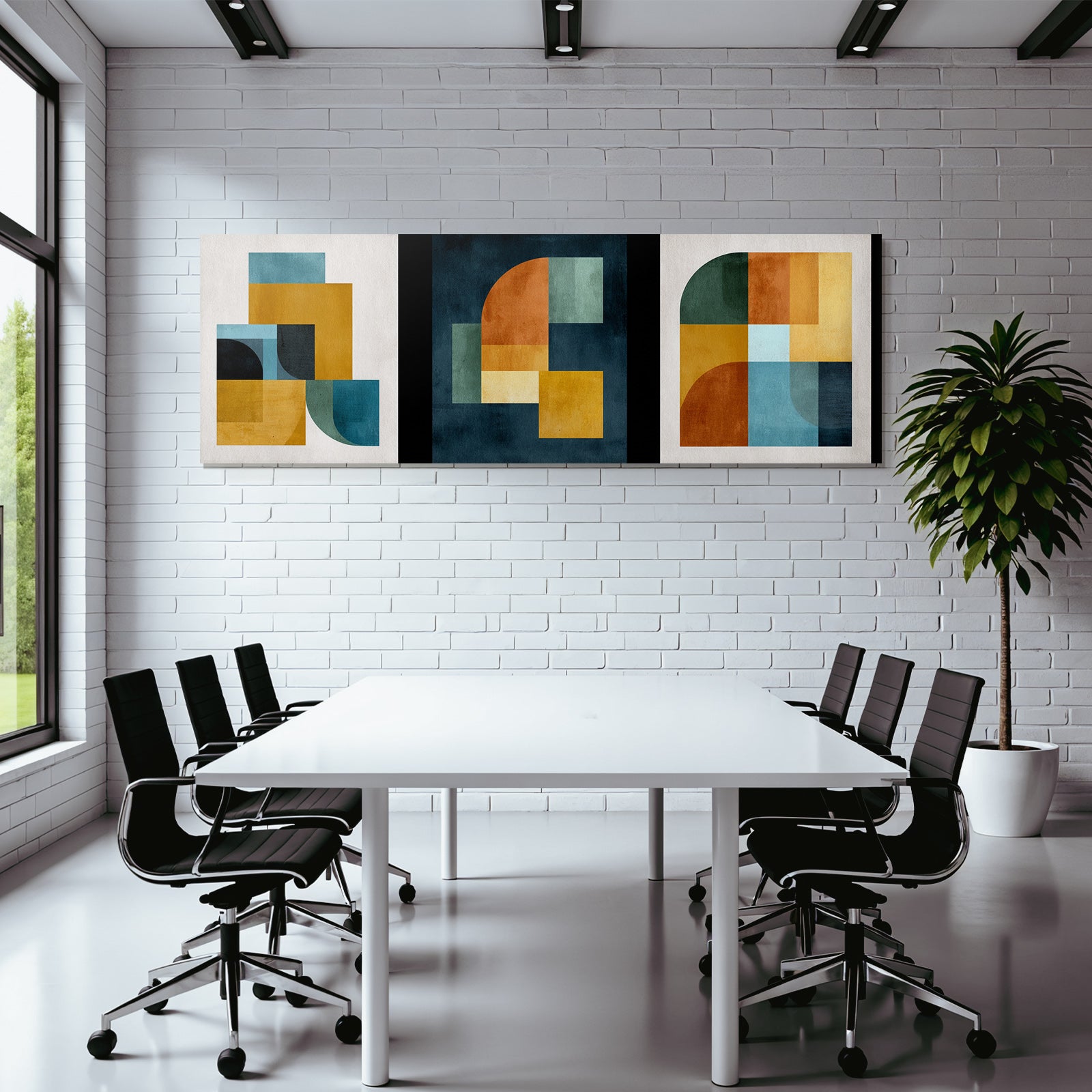 Abstrakte Komposition Geometrische Formen Farben Stilisierte Anordnung