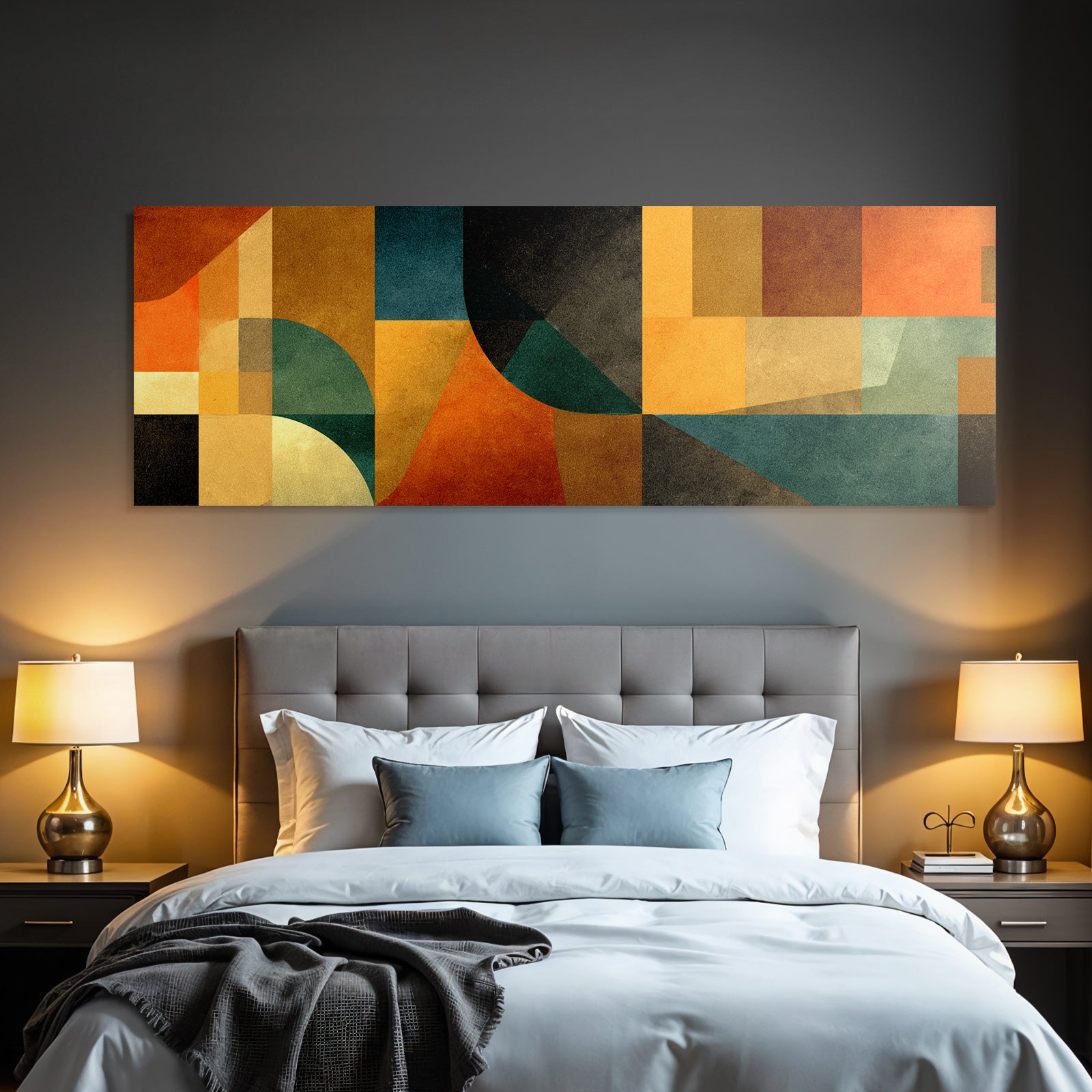 Abstrakte Komposition Geometrische Formen Farben Textur Vintage