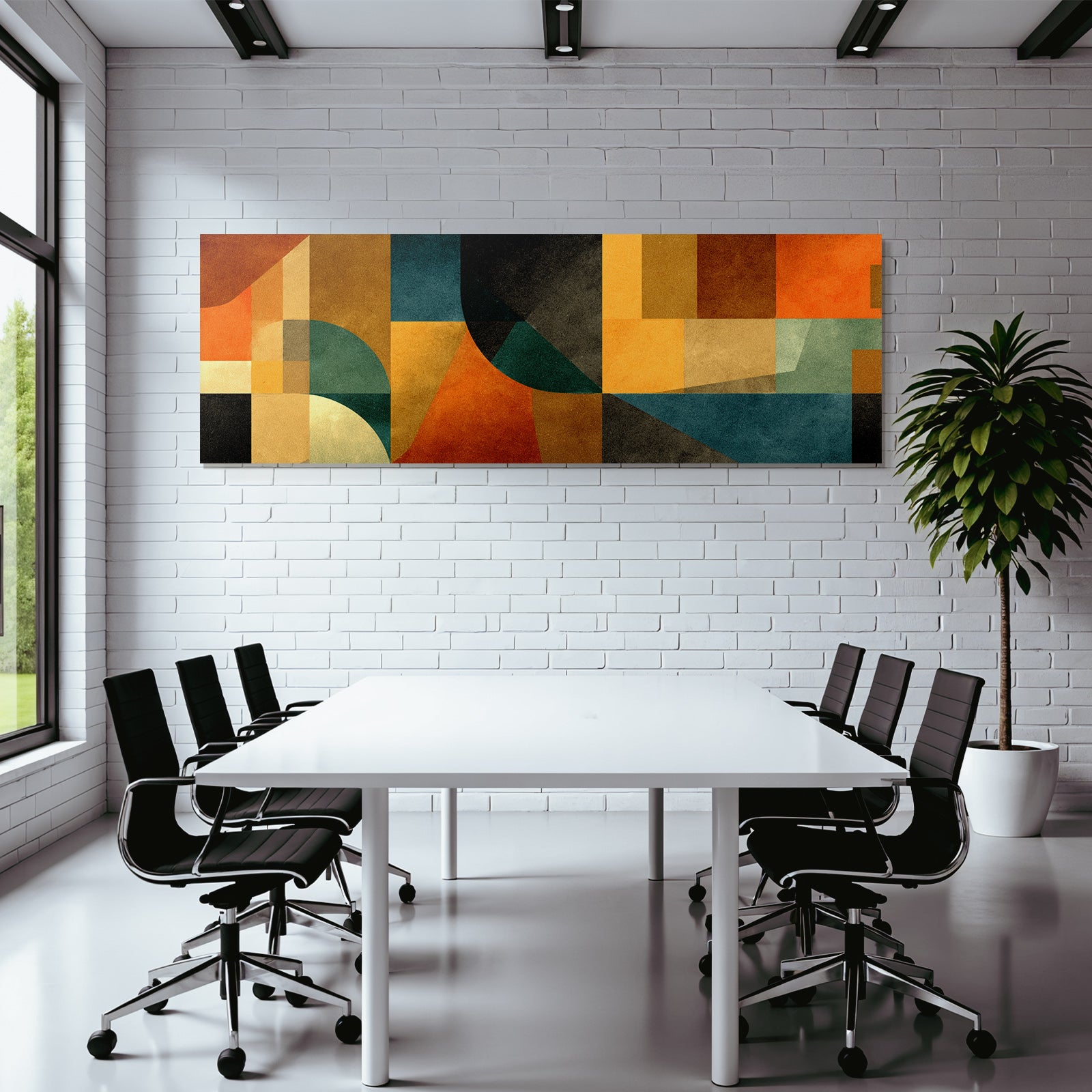 Abstrakte Komposition Geometrische Formen Farben Textur Vintage