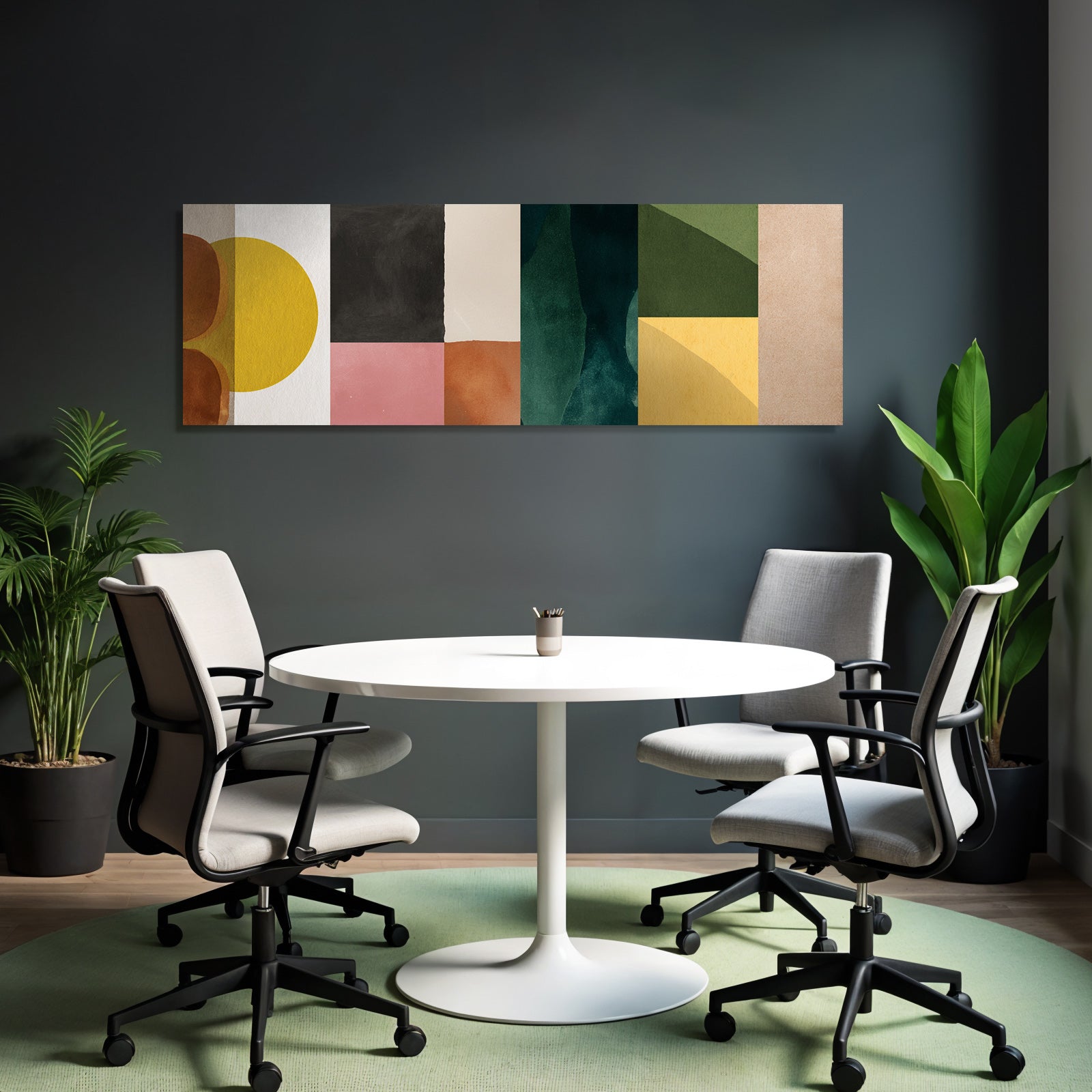 Abstrakte Komposition Geometrische Formen Farben Texturen