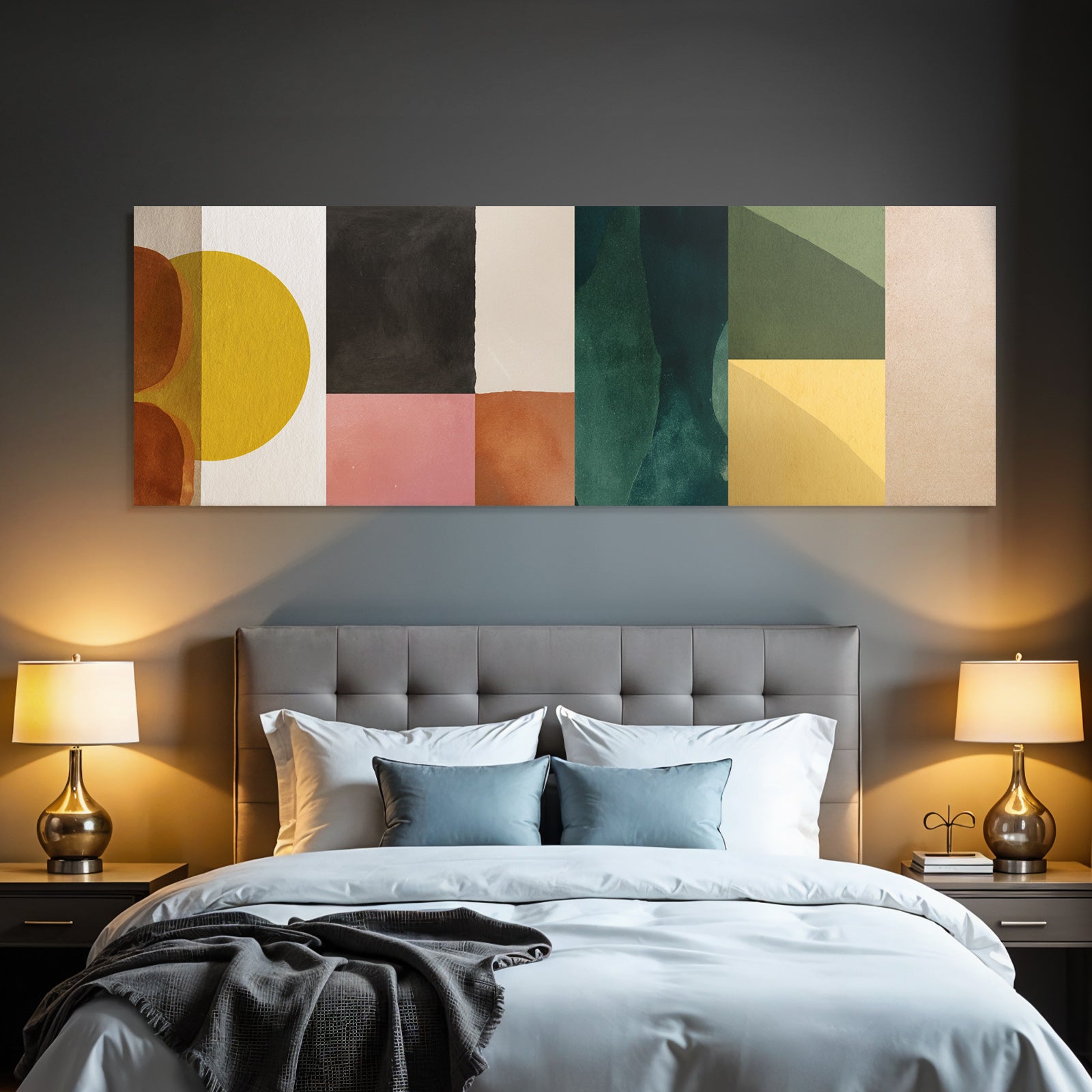 Abstrakte Komposition Geometrische Formen Farben Texturen
