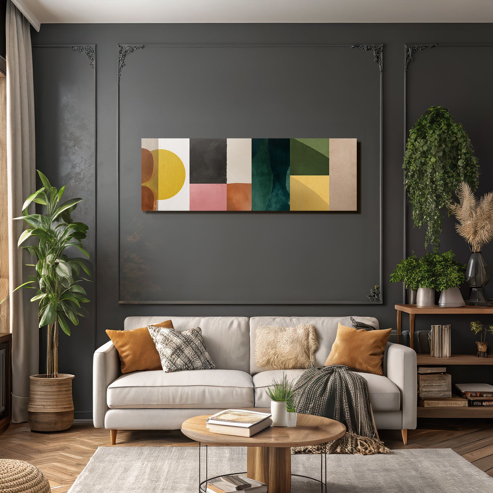 Abstrakte Komposition Geometrische Formen Farben Texturen