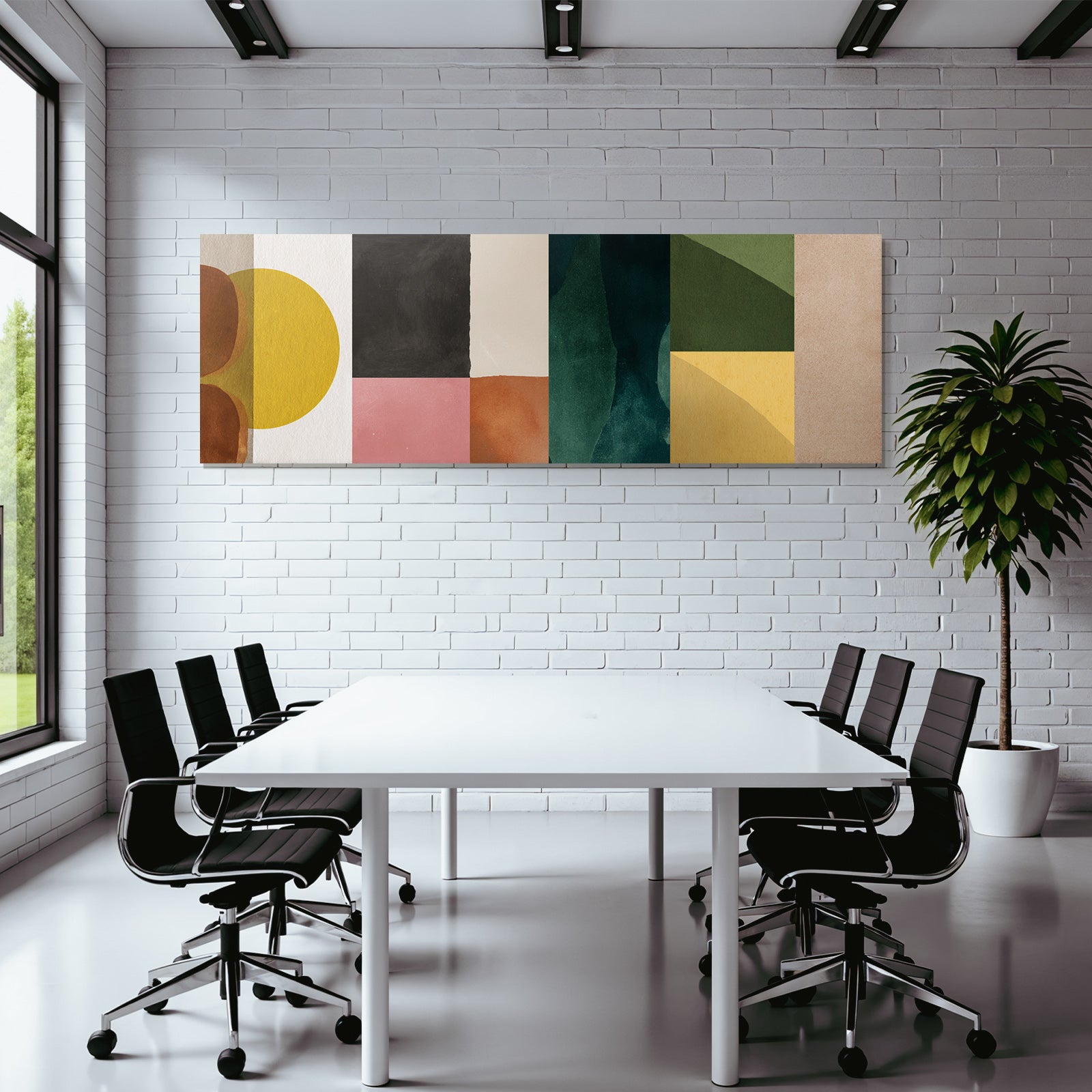 Abstrakte Komposition Geometrische Formen Farben Texturen