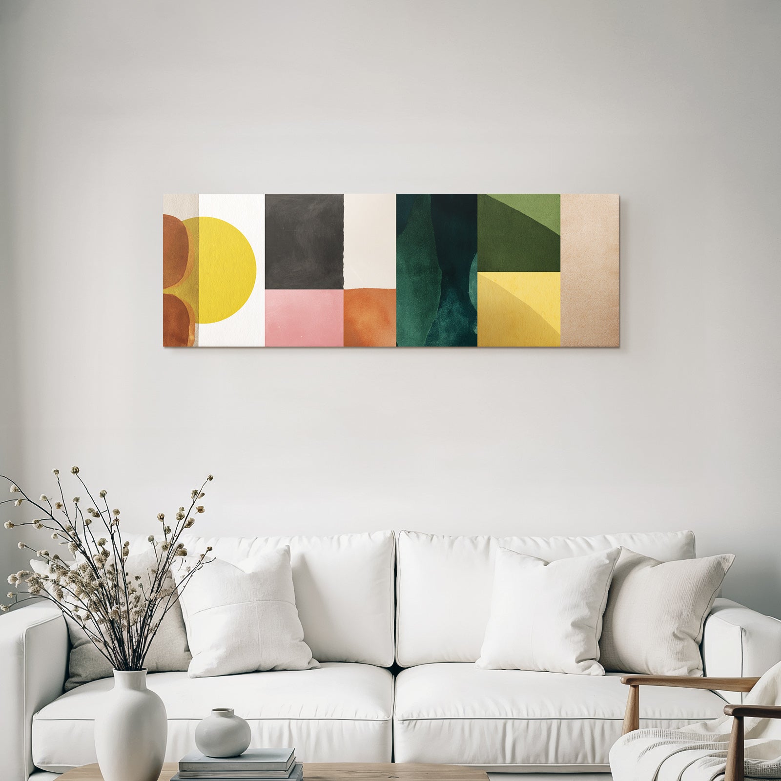 Abstrakte Komposition Geometrische Formen Farben Texturen