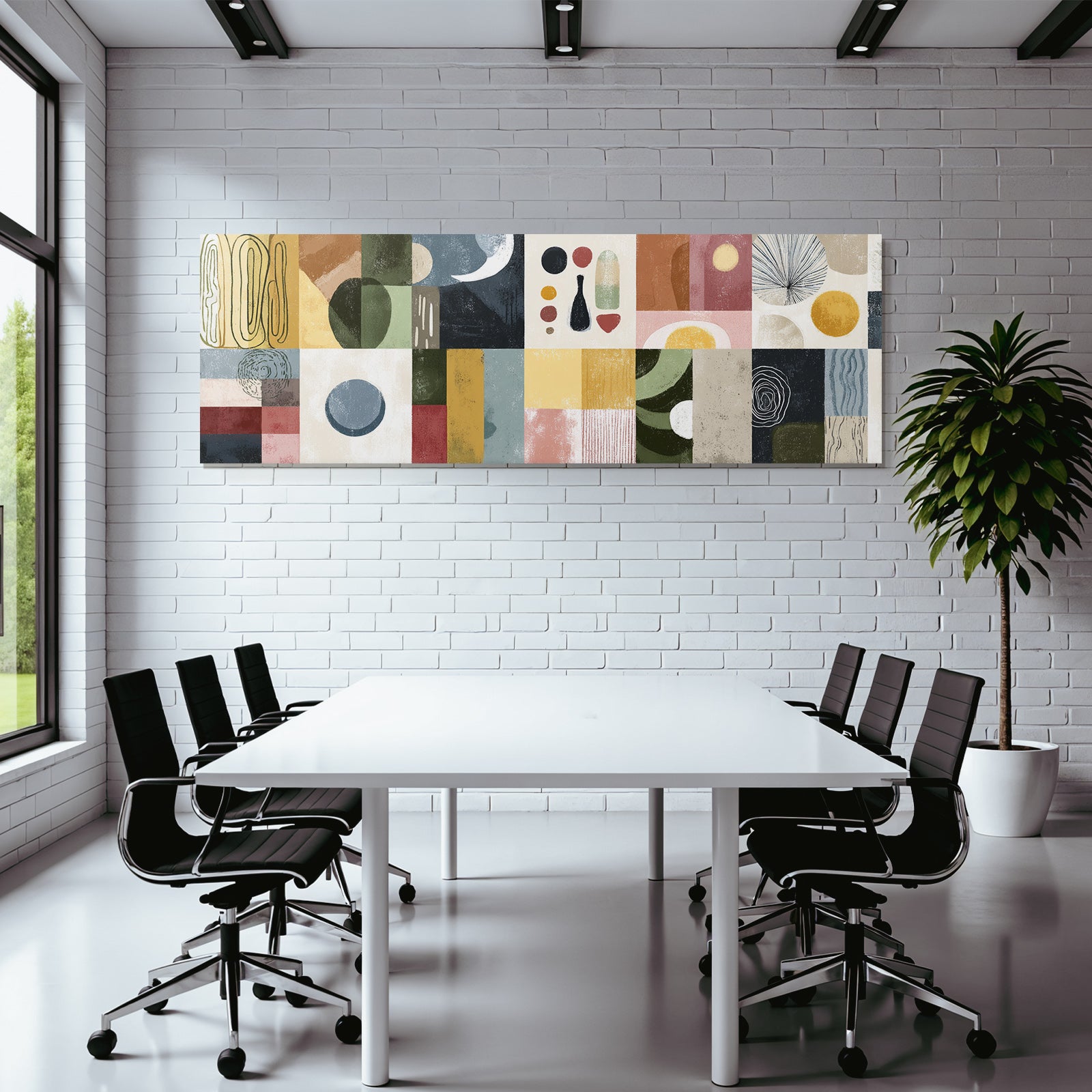 Abstrakte Komposition Mit Formen Farben Texturen Raster