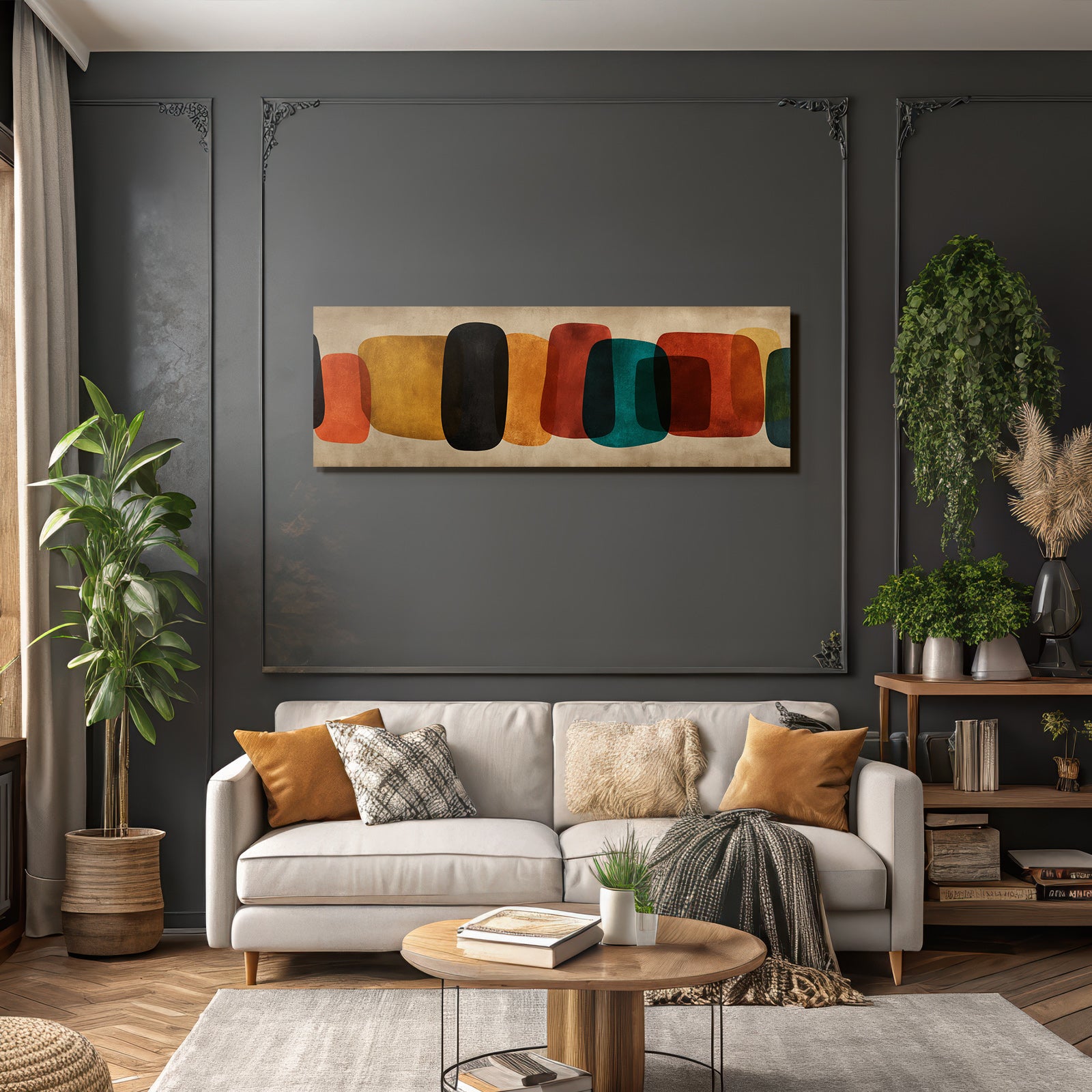 Abstrakte Kunst Farbige Formen Textur Hintergrund