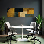 Abstrakte Kunst Geometrische Formen Erdige Farben