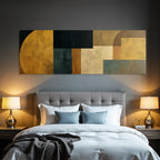 Abstrakte Kunst Geometrische Formen Erdige Farben