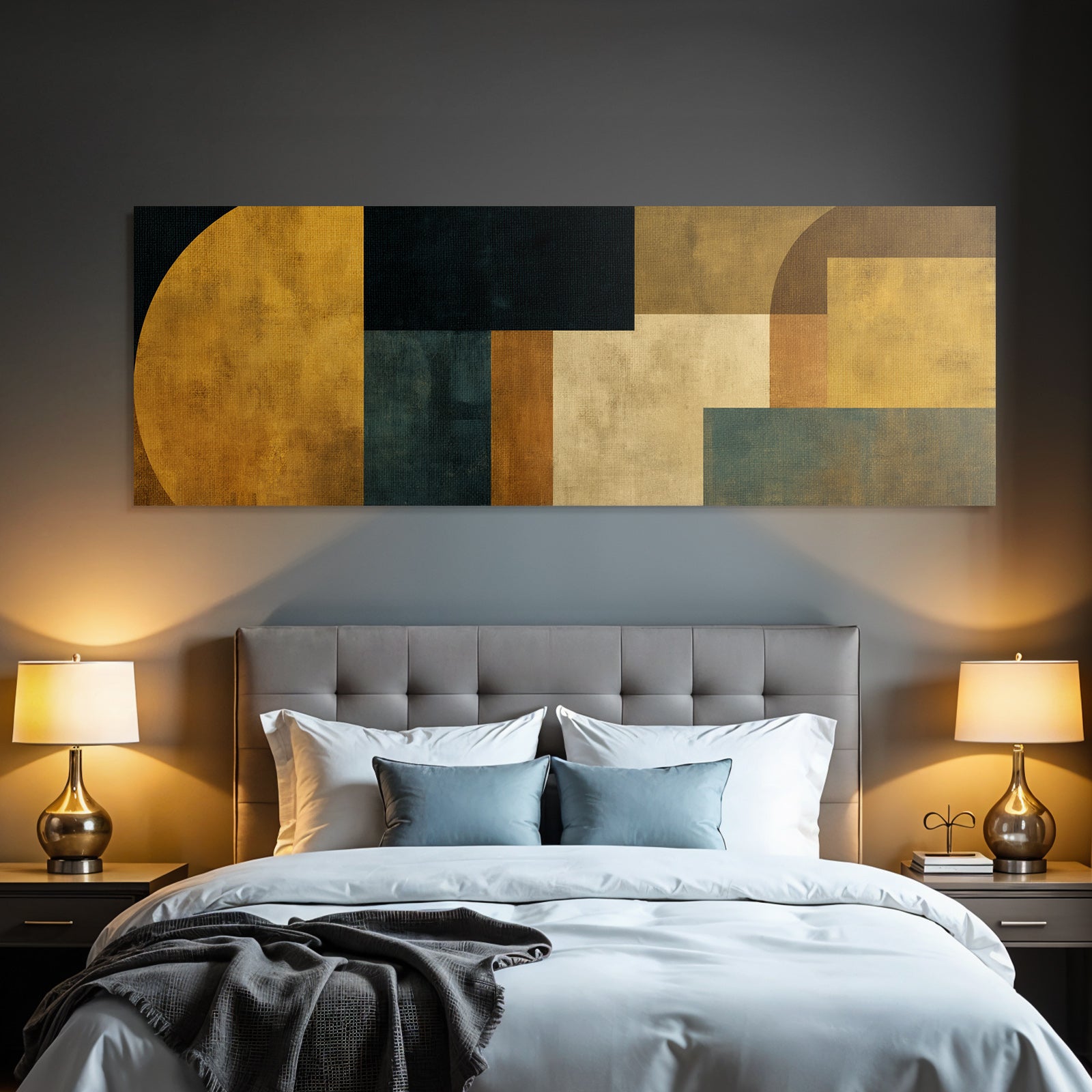Abstrakte Kunst Geometrische Formen Erdige Farben
