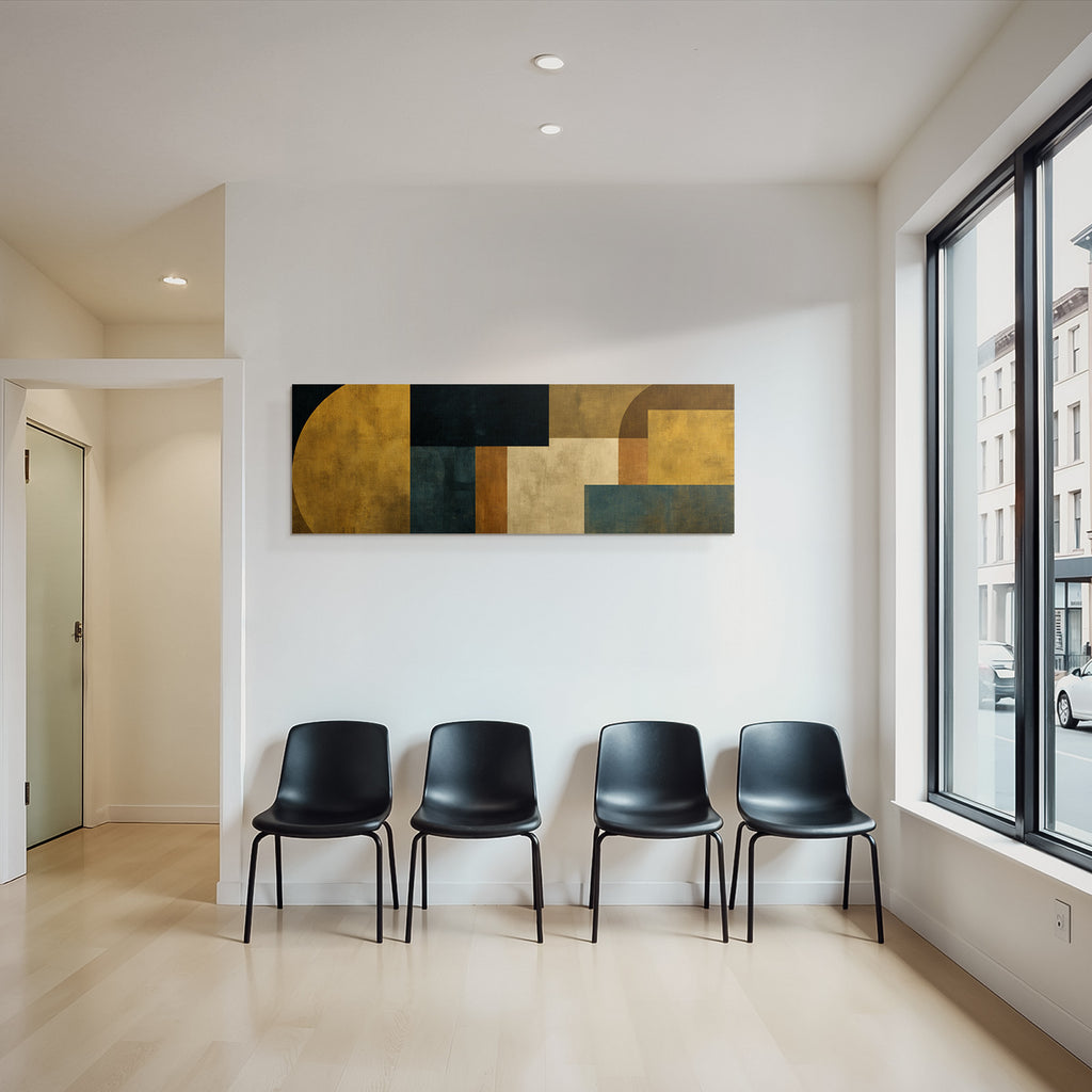Abstrakte Kunst Geometrische Formen Erdige Farben