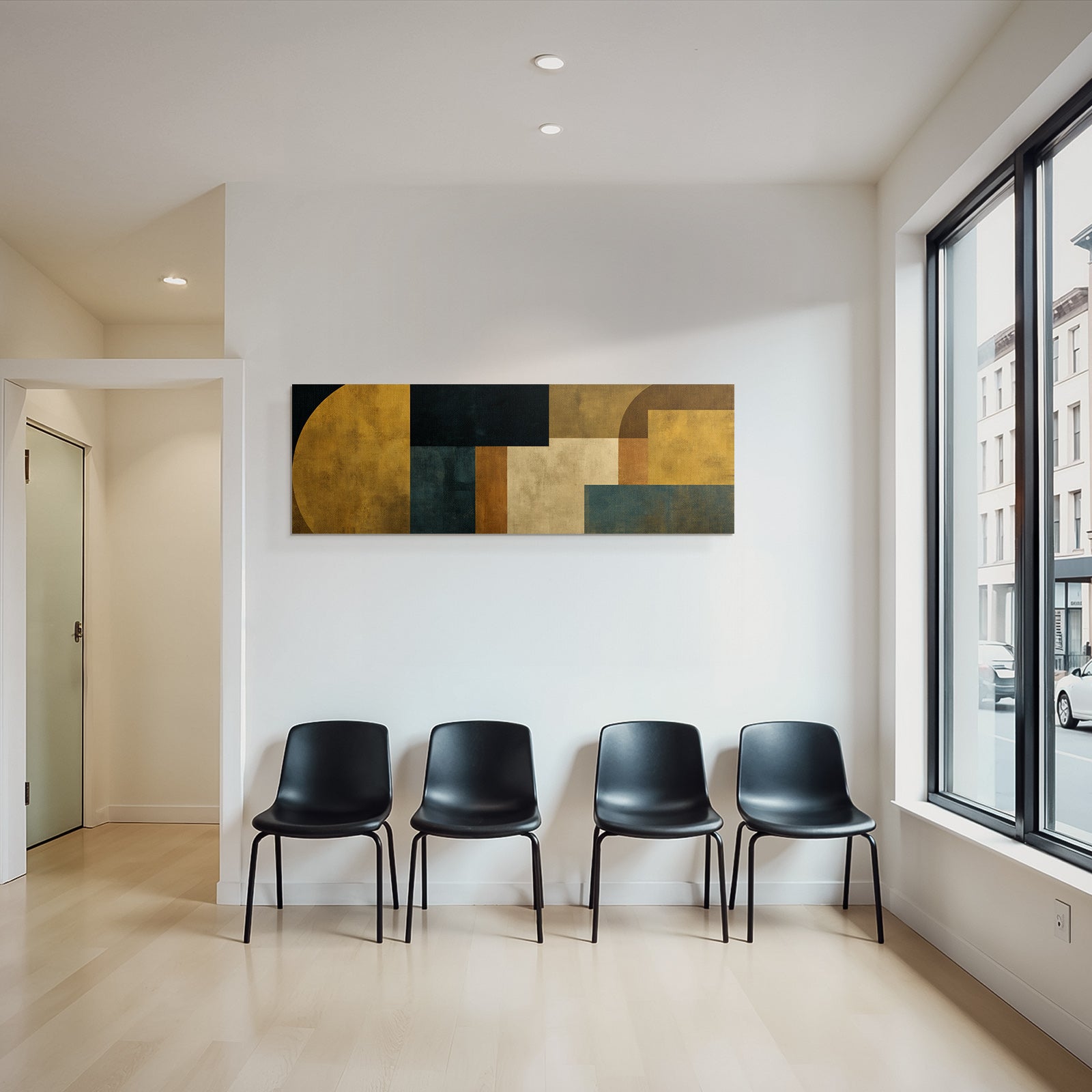 Abstrakte Kunst Geometrische Formen Erdige Farben