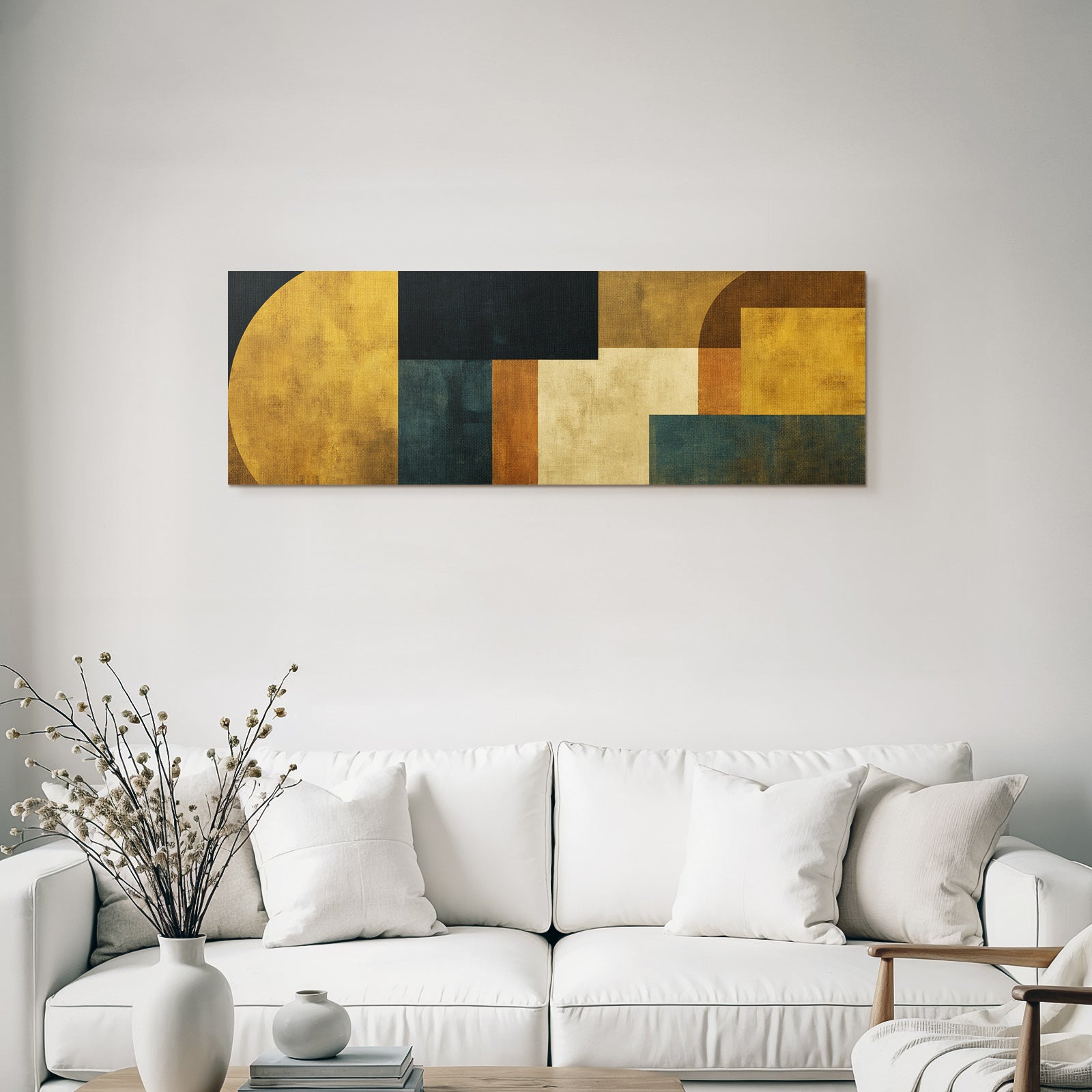 Abstrakte Kunst Geometrische Formen Erdige Farben