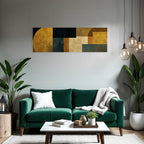 Abstrakte Kunst Geometrische Formen Erdige Farben