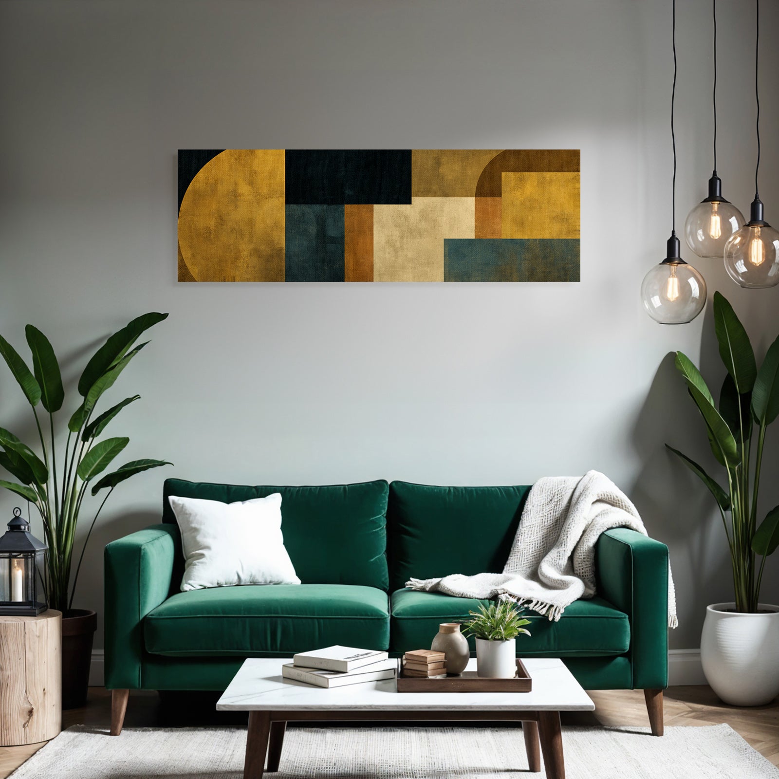 Abstrakte Kunst Geometrische Formen Erdige Farben