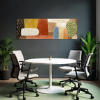 Abstrakte Kunst Mit Formen Und Farben Erdige Toene Und Helle Nuancen
