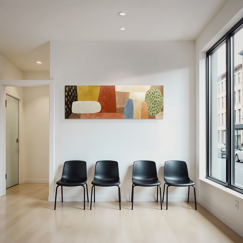 Abstrakte Kunst Mit Formen Und Farben Erdige Toene Und Helle Nuancen