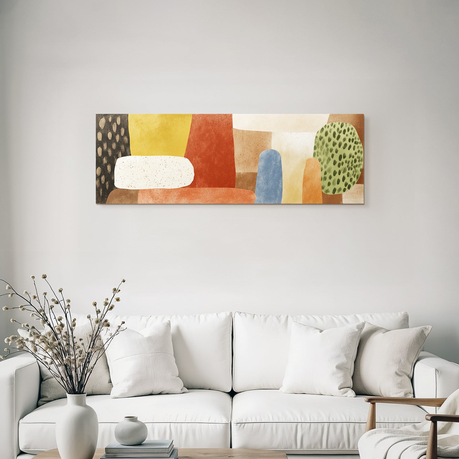 Abstrakte Kunst Mit Formen Und Farben Erdige Toene Und Helle Nuancen