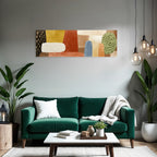Abstrakte Kunst Mit Formen Und Farben Erdige Toene Und Helle Nuancen