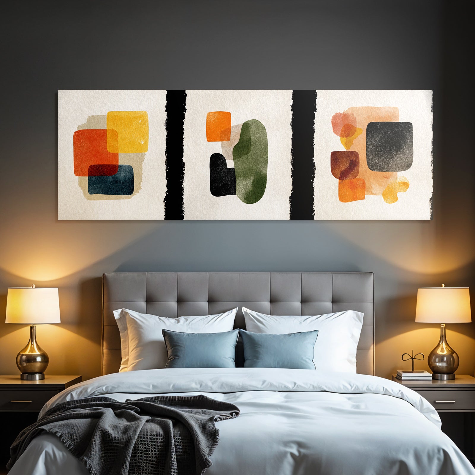 Abstrakte Kunst Mit Formen Und Farben Wasserfarben