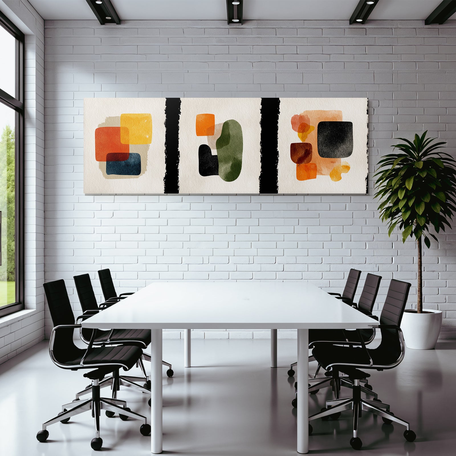 Abstrakte Kunst Mit Formen Und Farben Wasserfarben
