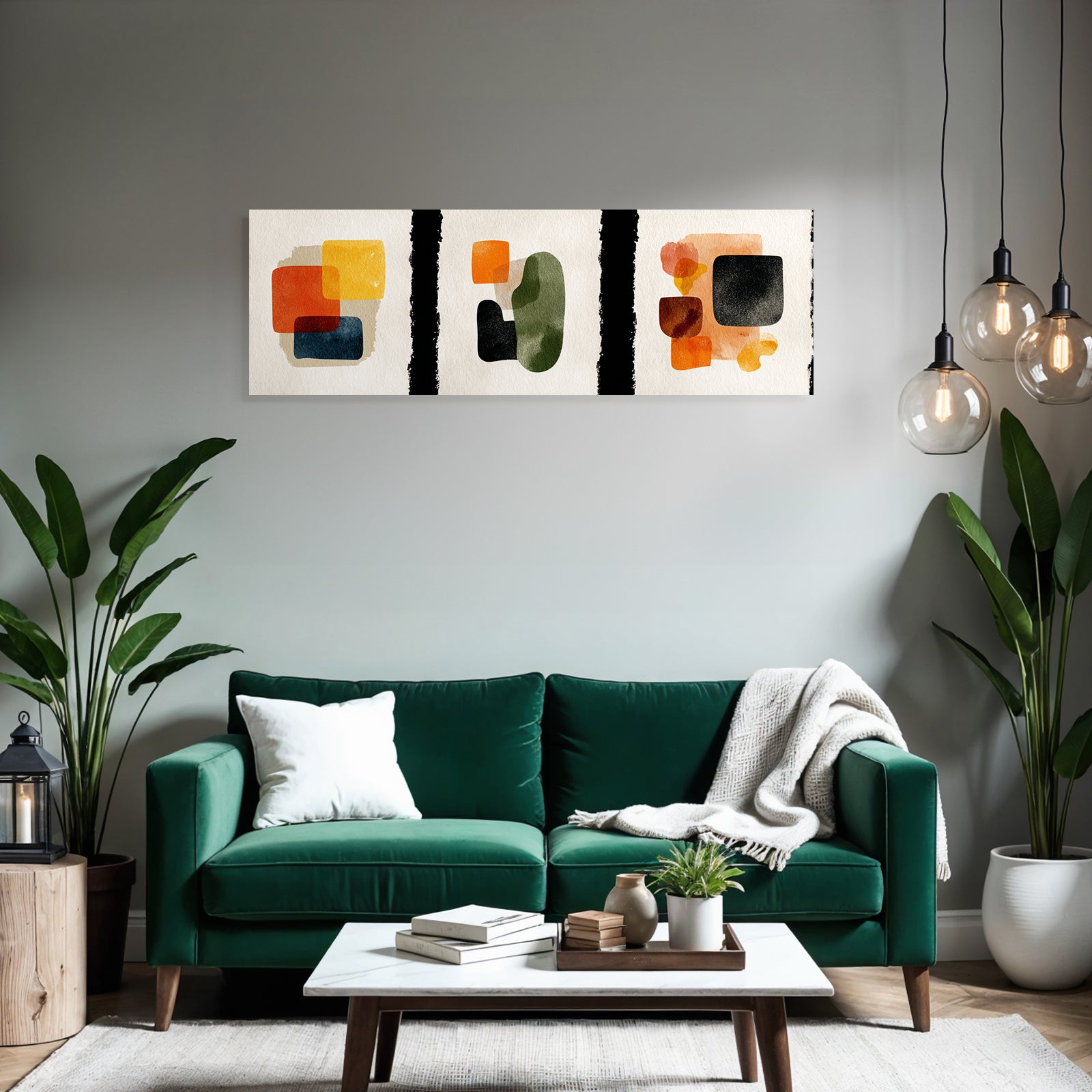 Abstrakte Kunst Mit Formen Und Farben Wasserfarben