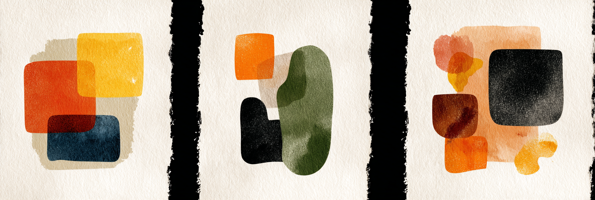 Abstrakte Kunst Mit Formen Und Farben Wasserfarben | Mid Century Modern | Einrichtungsstile