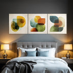 Abstrakte Kunst Ueberlagernde Geometrische Formen Harmonische Farben Und Kurven