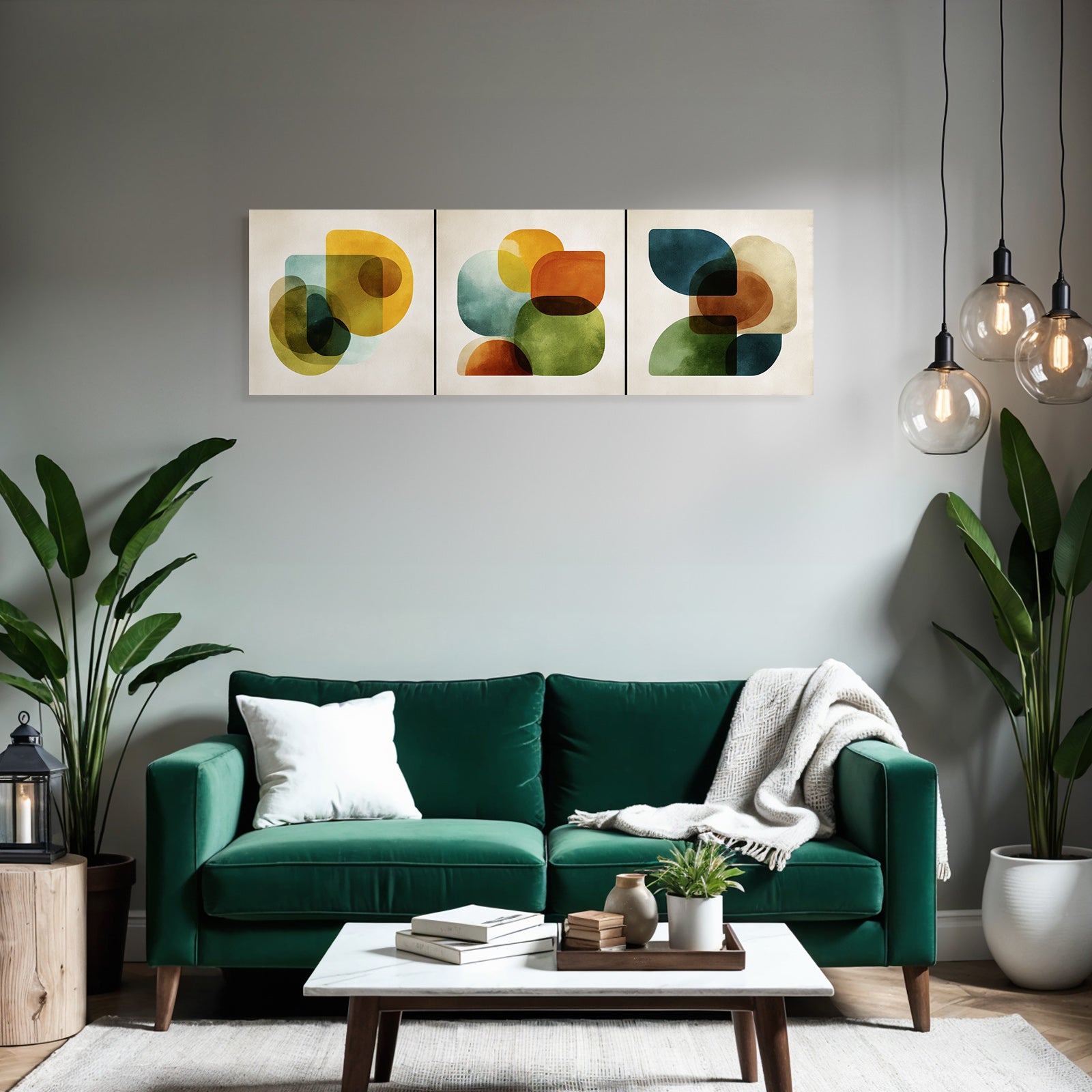 Abstrakte Kunst Ueberlagernde Geometrische Formen Harmonische Farben Und Kurven