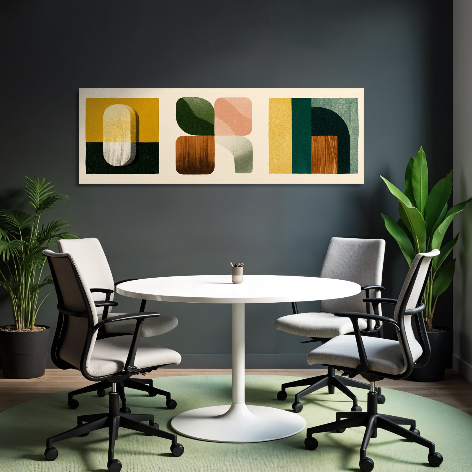 Abstraktekunst Geometrischeformen Warmefarben