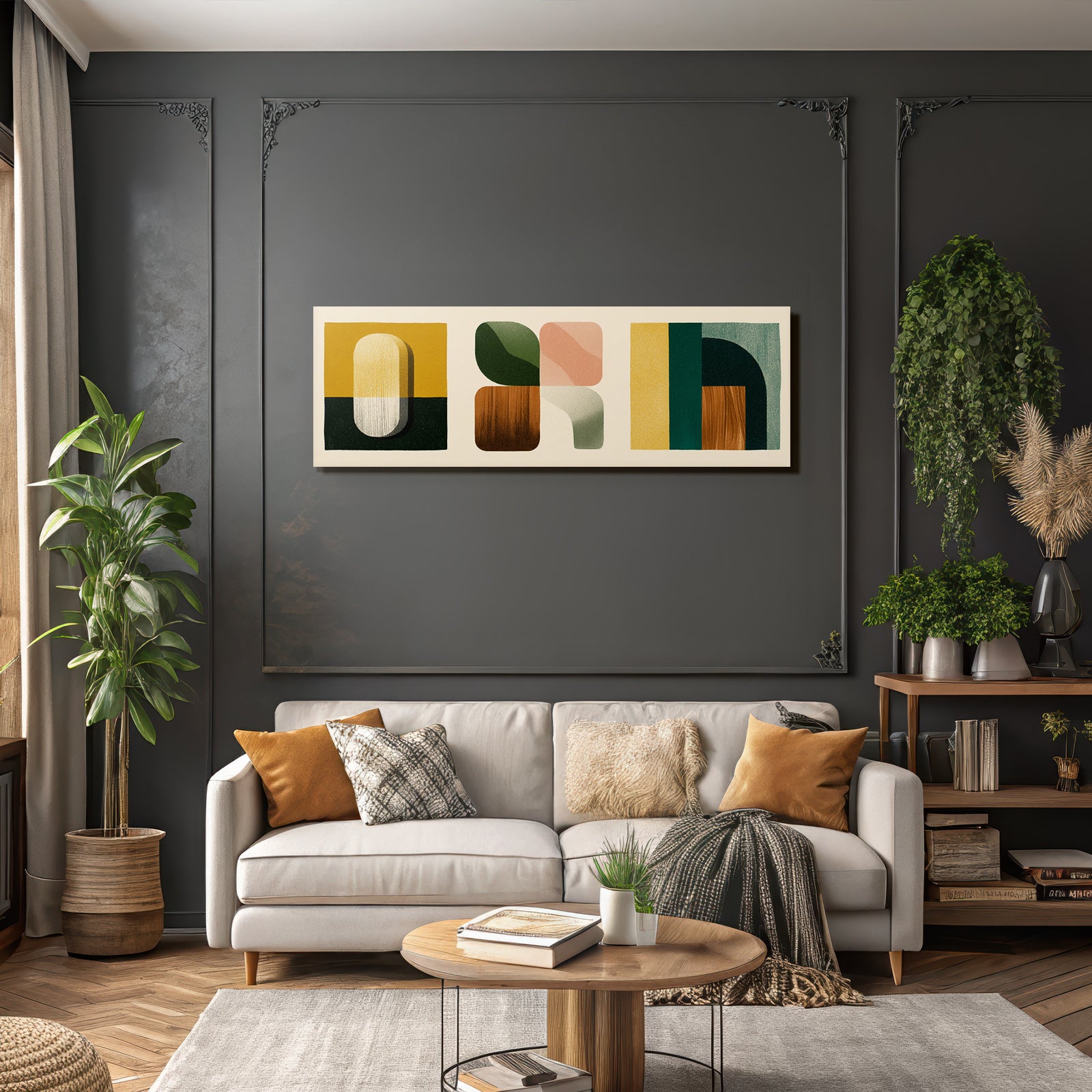 Abstraktekunst Geometrischeformen Warmefarben