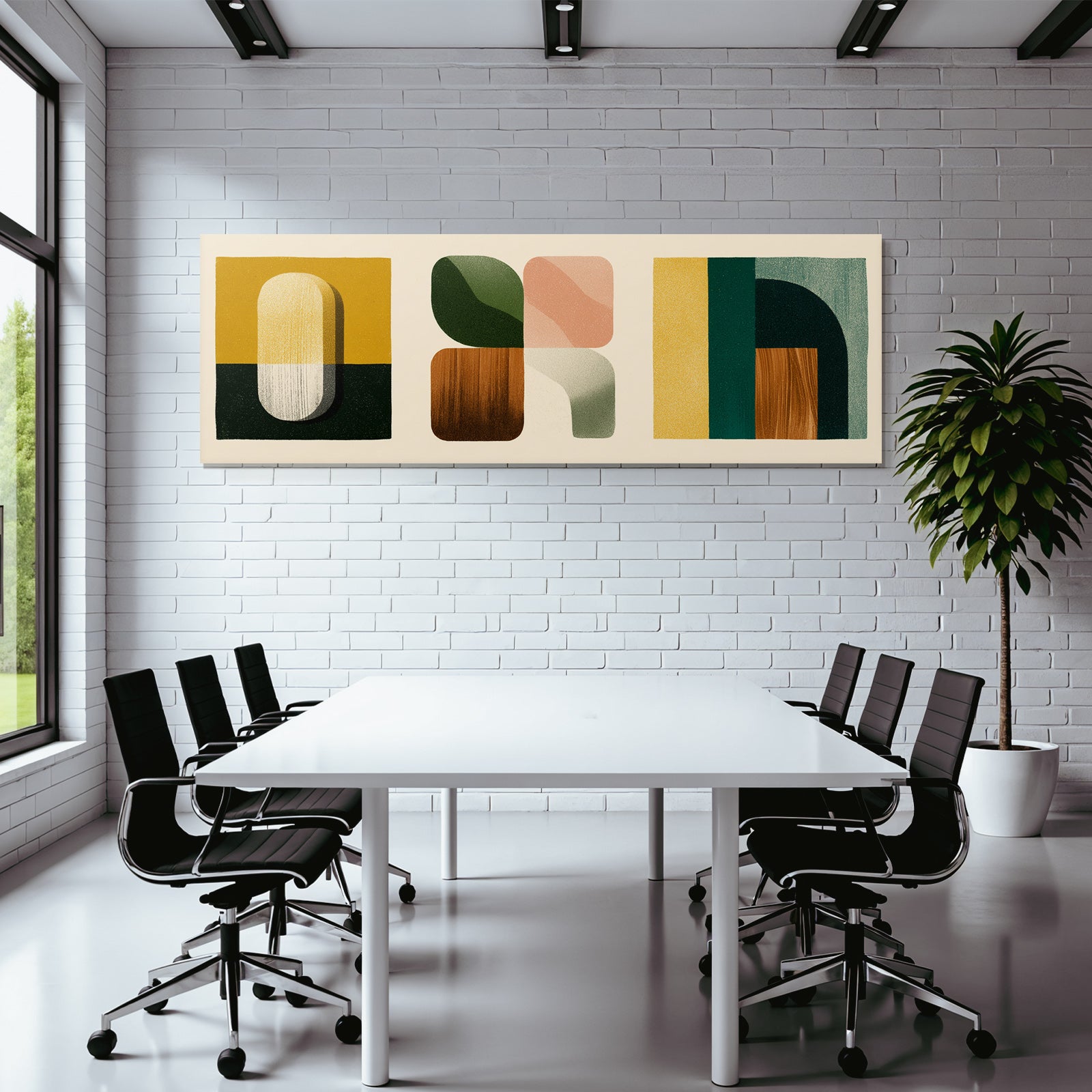 Abstraktekunst Geometrischeformen Warmefarben