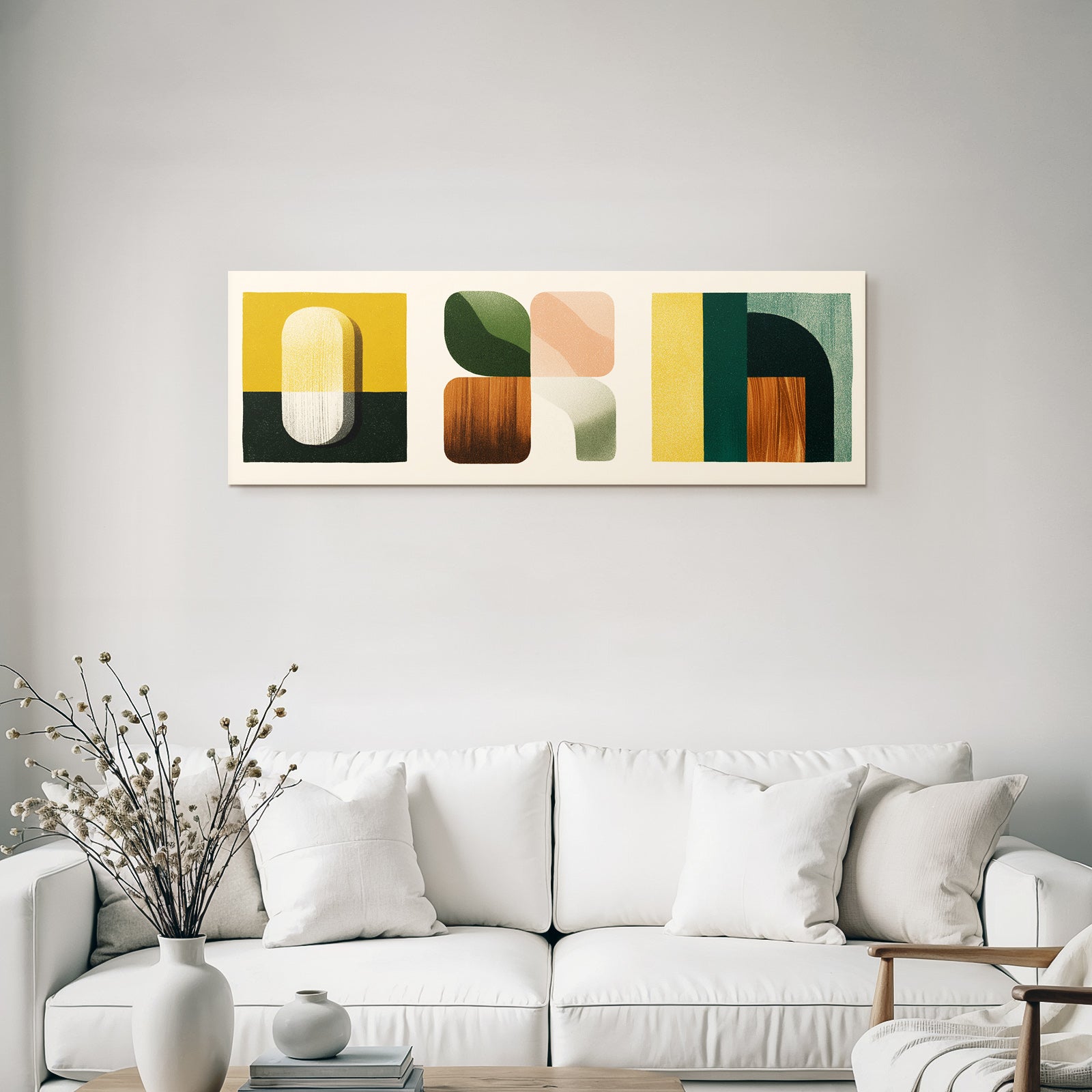 Abstraktekunst Geometrischeformen Warmefarben