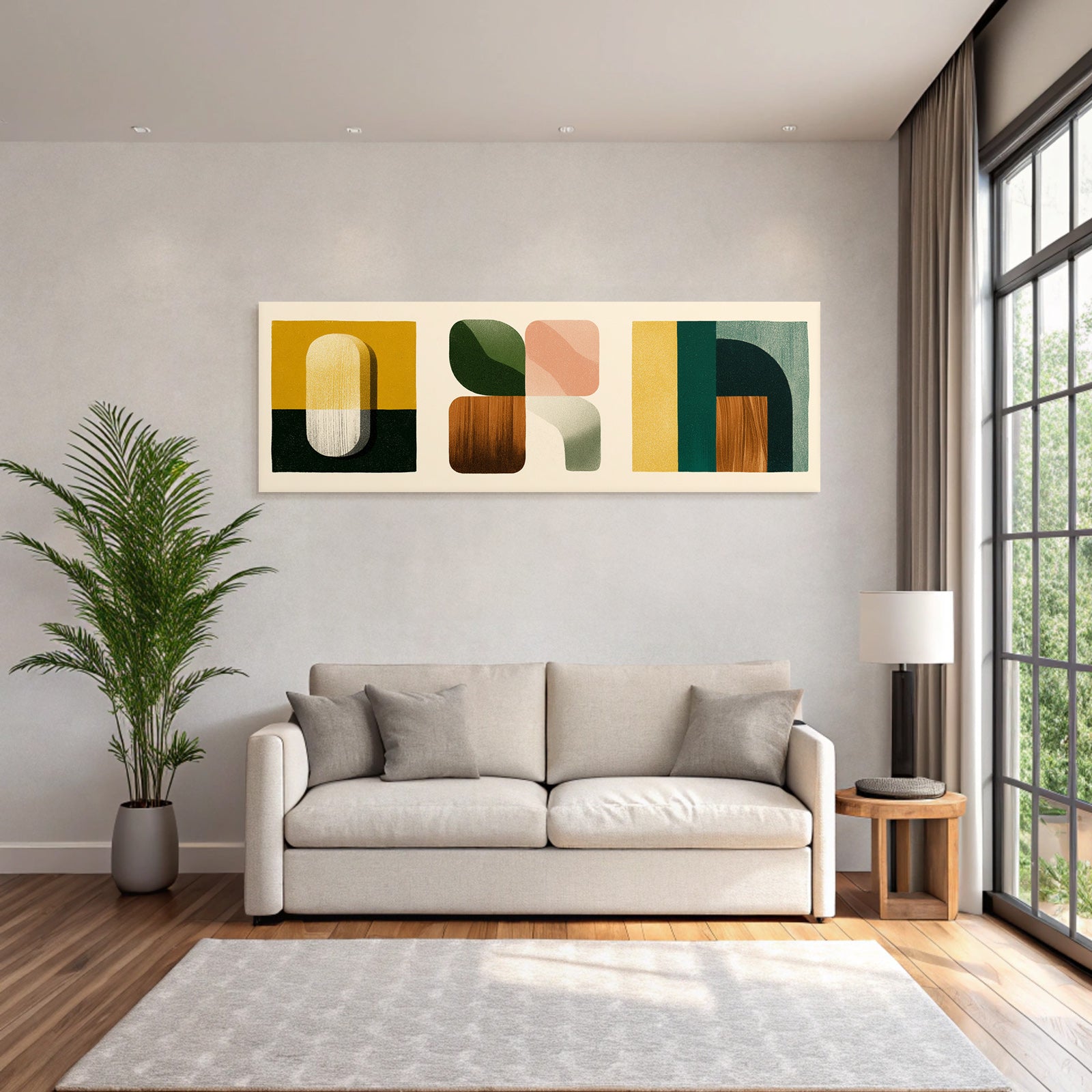 Abstraktekunst Geometrischeformen Warmefarben