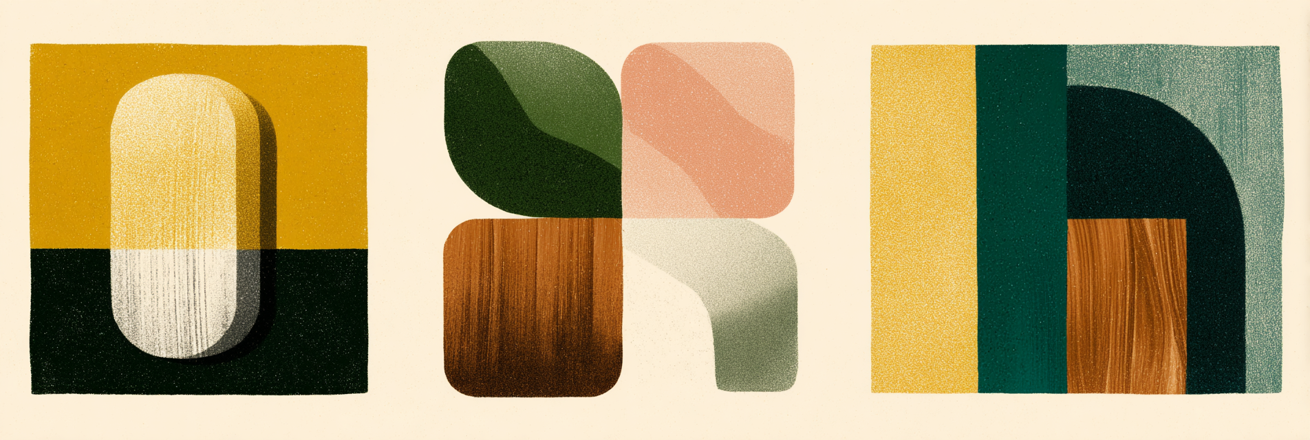 Abstraktekunst Geometrischeformen Warmefarben | Mid Century Modern | Einrichtungsstile