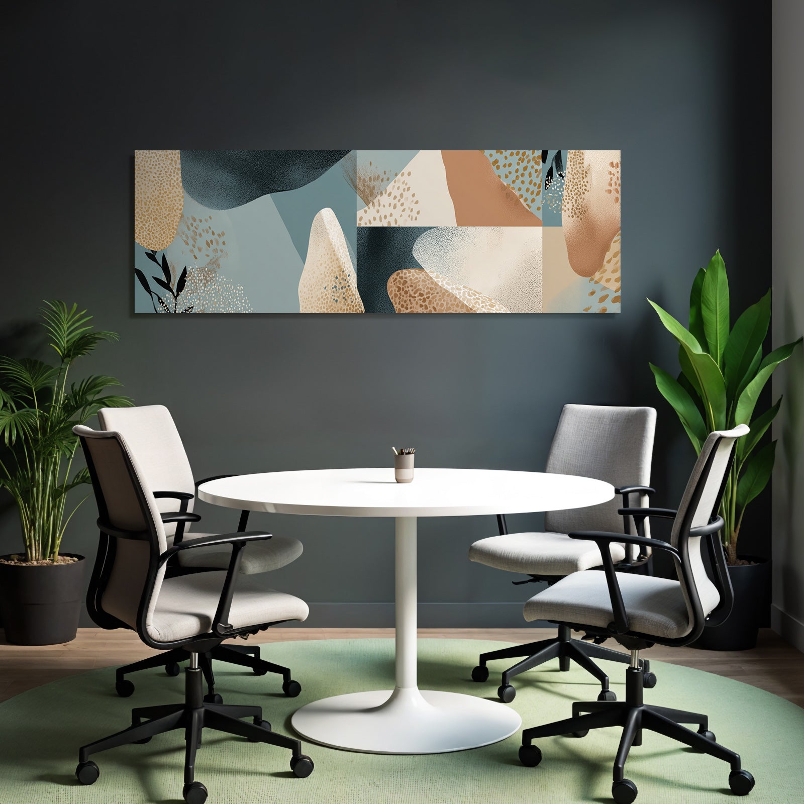 Abstraktes Design Blaue Braune Erde Ton